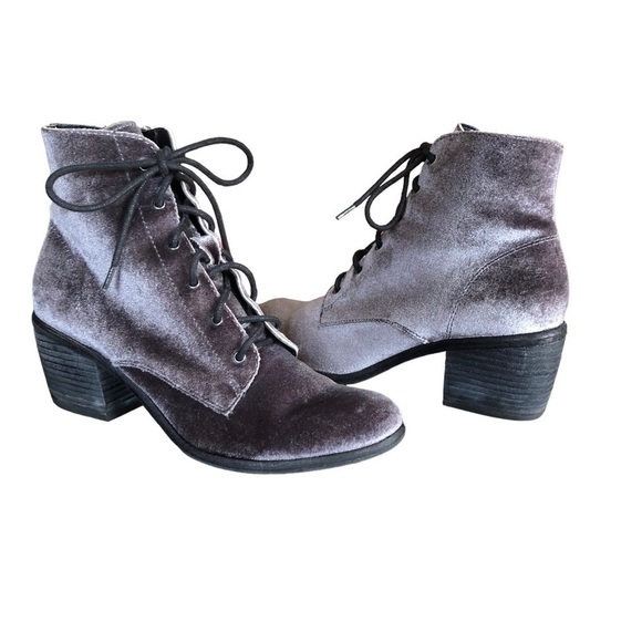 Dolce Vita Scotty Gray Velvet Sheen Bootie 6.5 - Picture 1 of 14